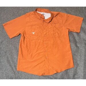 Pro Edge Men's M 38/40 Longhorns Orange Short Sleeve Shirt